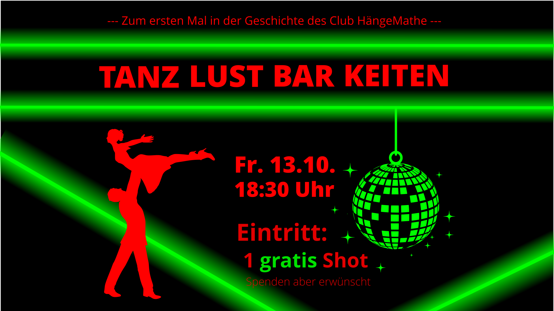 Die großen Tanzlustbarkeiten des Club HängeMathe